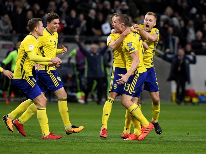 Timnas Swedia berhasil menyingkirkan Timnas Itali dalam memperebutkan tiket ke Piala Dunia 2018 Rusia